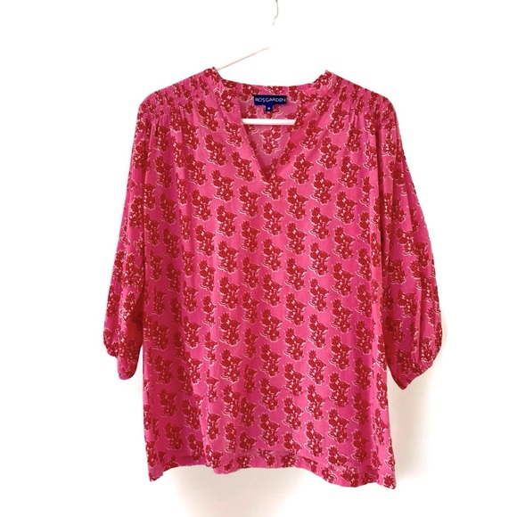 RO’S GARDEN Tops - Ro’s Garden Floral Print Cotton Blouse